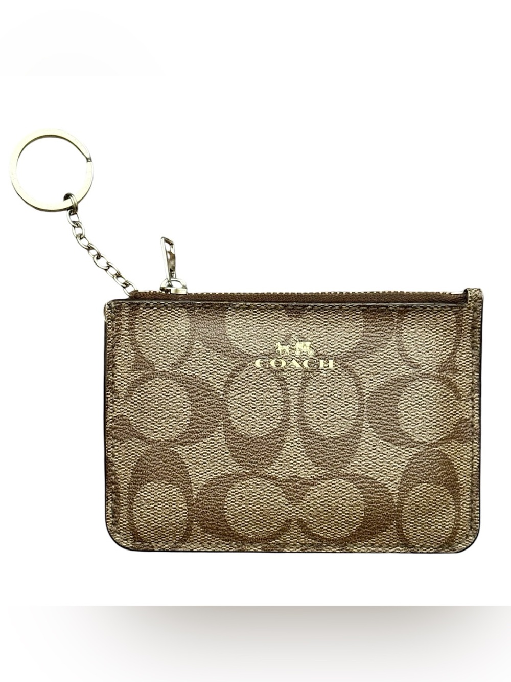Coach Y2K Signature C Monogram Card Holder Coin Pouch Keychain